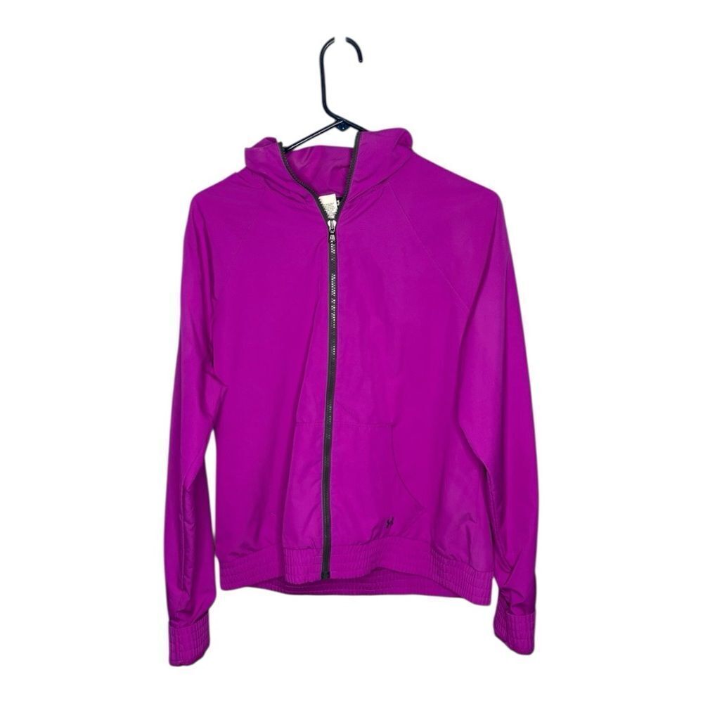 Under Armour Women’s Magenta Full Zip Jacket Size L Semi-Fitted